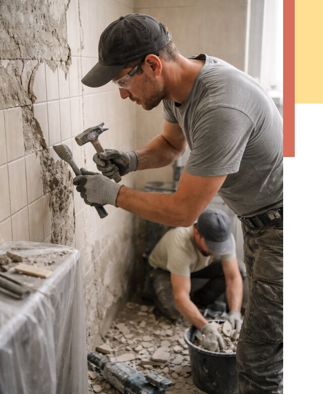 Демонтаж плитки со стен в Сердобске от 859 руб. — быстро и недорого | ОТДЕЛОЧНИК-Срд