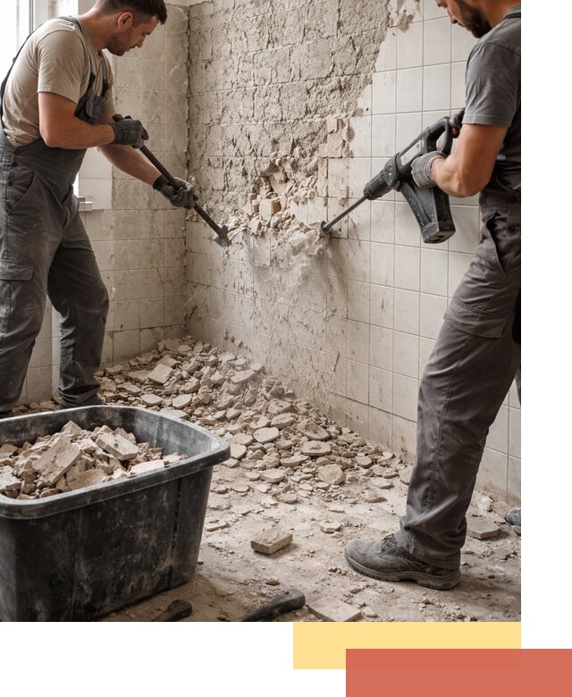 Демонтаж плитки со стен в Сердобске быстро и аккуратно