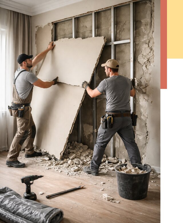 Демонтаж гипсокартона со стен в Сердобске от 354 руб. — услуги демонтажа | ОТДЕЛОЧНИК-Срд