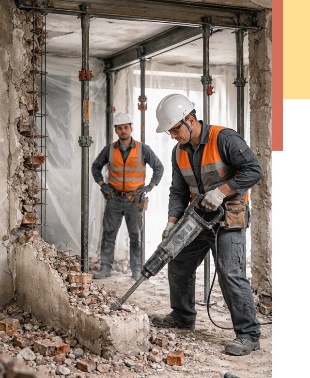 Снос несущих стен в Сердобске от 10364 руб. — демонтаж несущей стены под ключ | ОТДЕЛОЧНИК-Срд