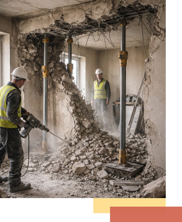 Снос несущих стен в Сердобске с гарантией безопасности и качества