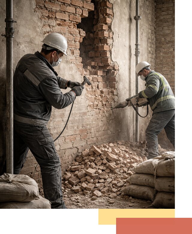 Демонтаж кирпичных стен в Сердобске быстро и безопасно