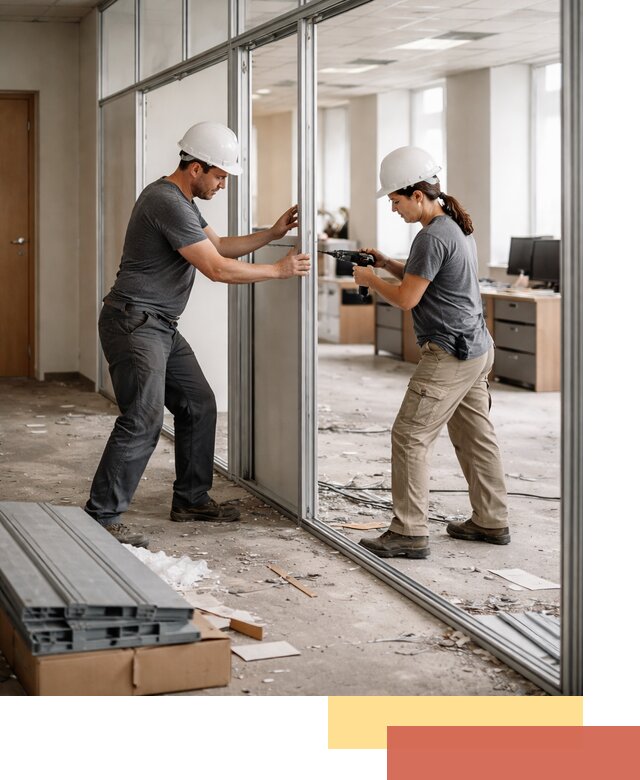 Демонтаж алюминиевых перегородок в Сердобске быстро и аккуратно