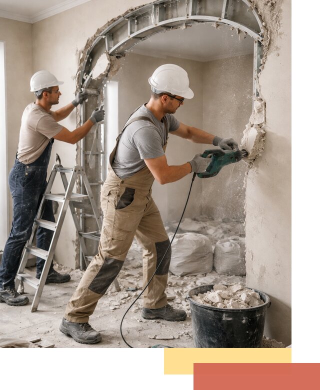 Демонтаж гипсокартонной арки в Сердобске быстро и аккуратно