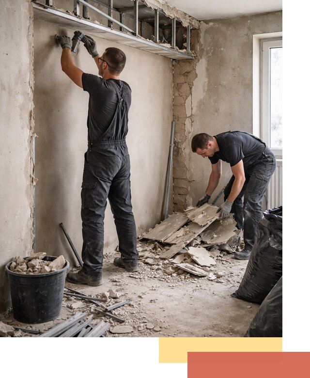 Демонтаж короба из гипсокартона в Сердобске быстро и аккуратно