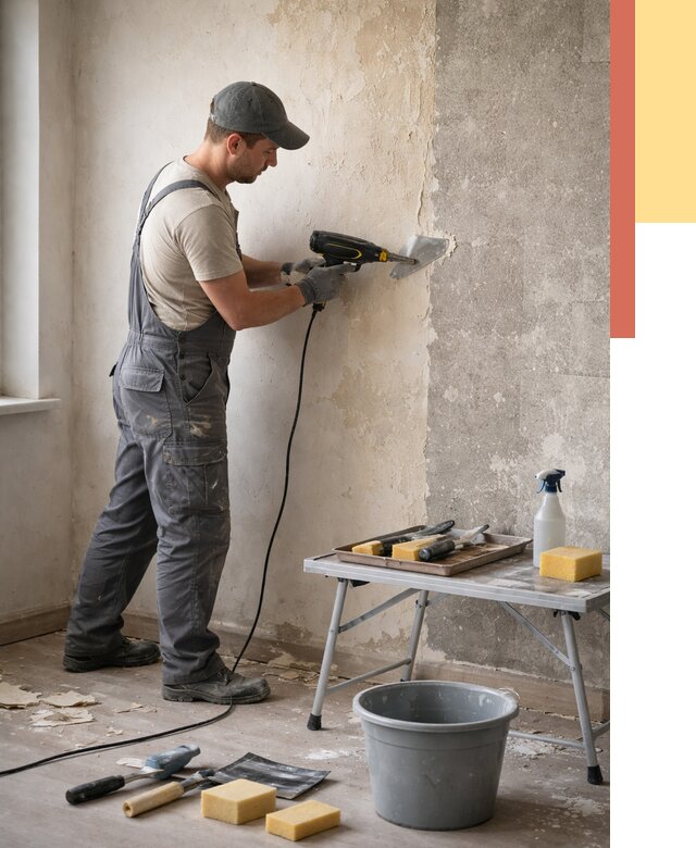 Очистка стен от клея в Сердобске от 1871 руб. — снятие и удаление клея со стен | ОТДЕЛОЧНИК-Срд