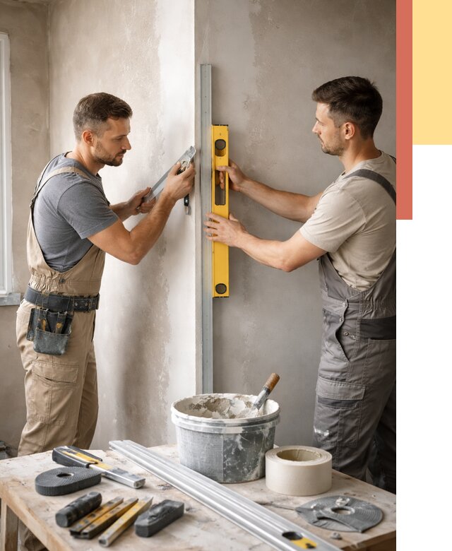 Выведение углов стен в Сердобске от 1871 руб. быстро и недорого | ОТДЕЛОЧНИК-Срд