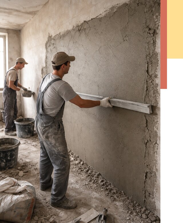 Цементная штукатурка стен в Сердобске от 4550 руб/м2 — быстро и недорого | ОТДЕЛОЧНИК-Срд