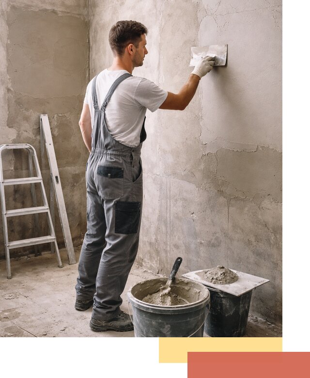 Штукатурка стен в ванной под ключ в Сердобске