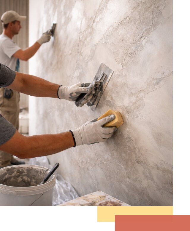 Декоративная штукатурка под мрамор в Сердобске для стен и потолков