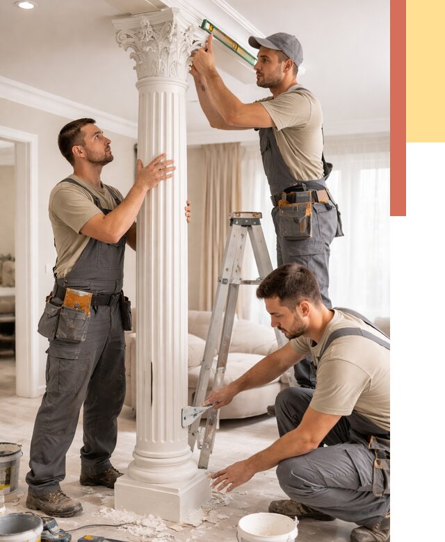 Установка декоративных колонн в Сердобске от 12133 руб. под ключ | ОТДЕЛОЧНИК-Срд