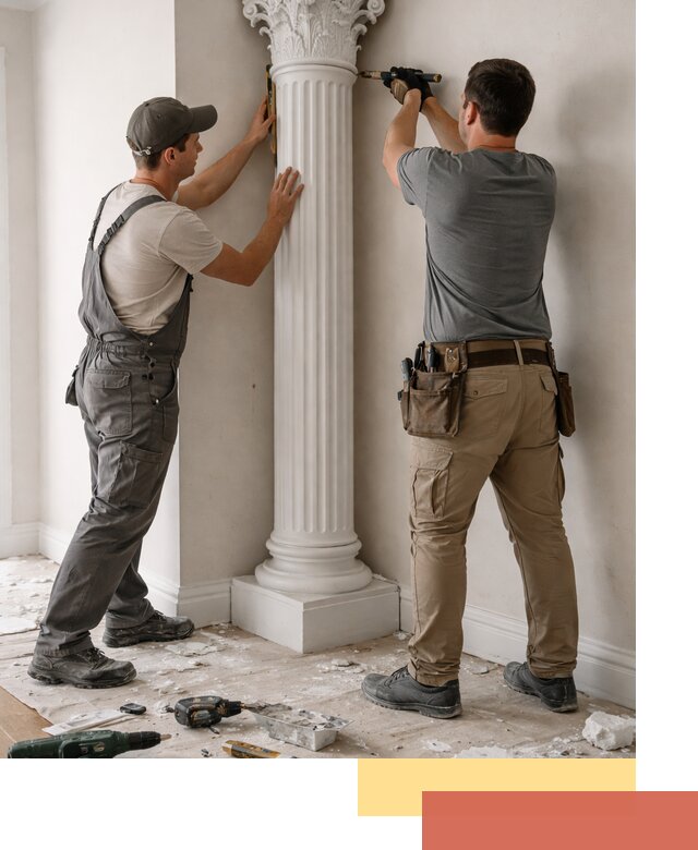 Установка декоративных колонн в Сердобске под ключ