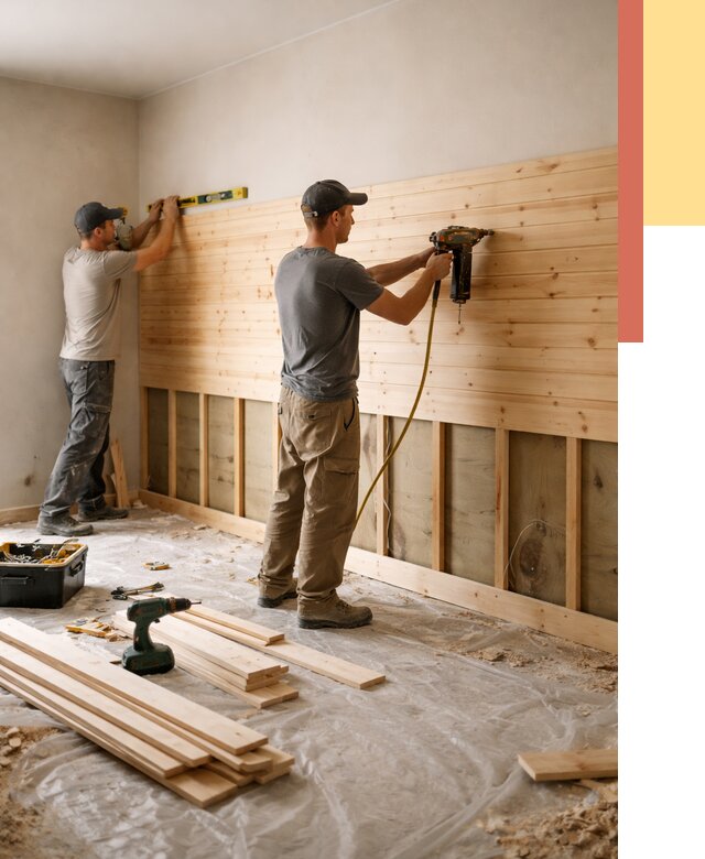 Монтаж деревянной вагонки на стены в Сердобске от 7583 руб. | Услуги монтажа вагонки | ОТДЕЛОЧНИК-Срд