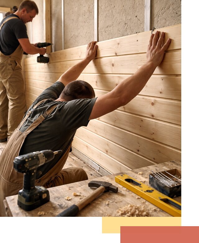 Монтаж деревянной вагонки на стены в Сердобске быстро и качественно