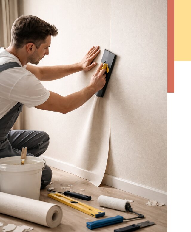 Поклейка виниловых обоев в Сердобске от 4550 руб. | Быстро и недорого — ОТДЕЛОЧНИК-Срд