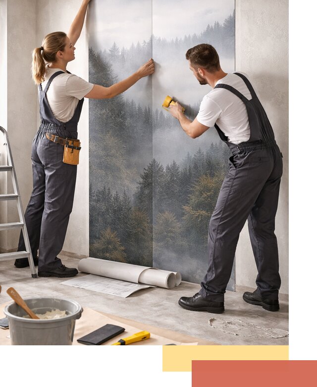 Поклейка фотообоев профессионально в Сердобске под ключ