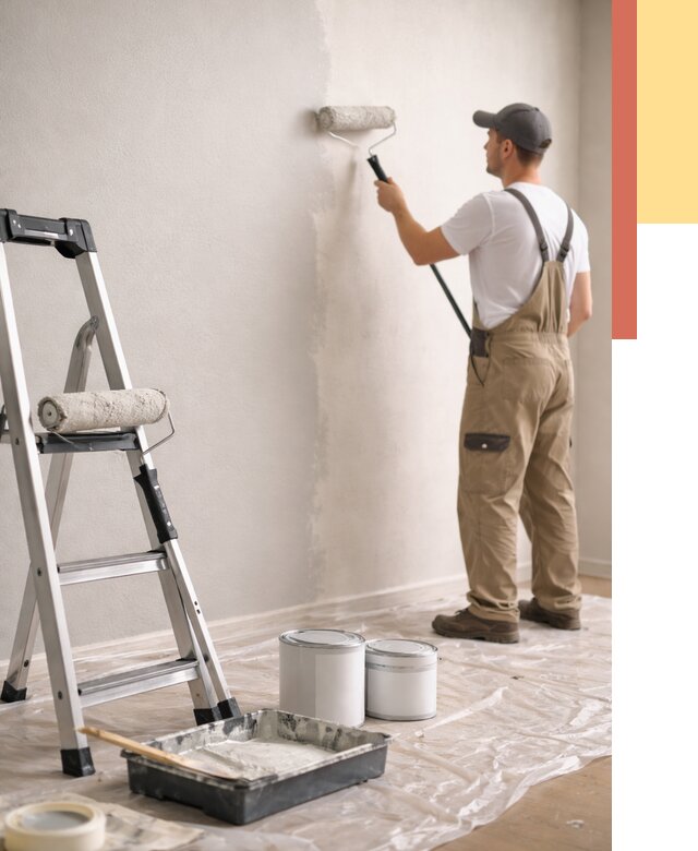 Покраска стен латексной краской в Сердобске от 4550 руб. за м2 | ОТДЕЛОЧНИК-Срд