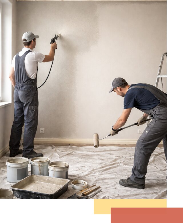 Покраска стен моющейся краской и защита поверхностей в Сердобске