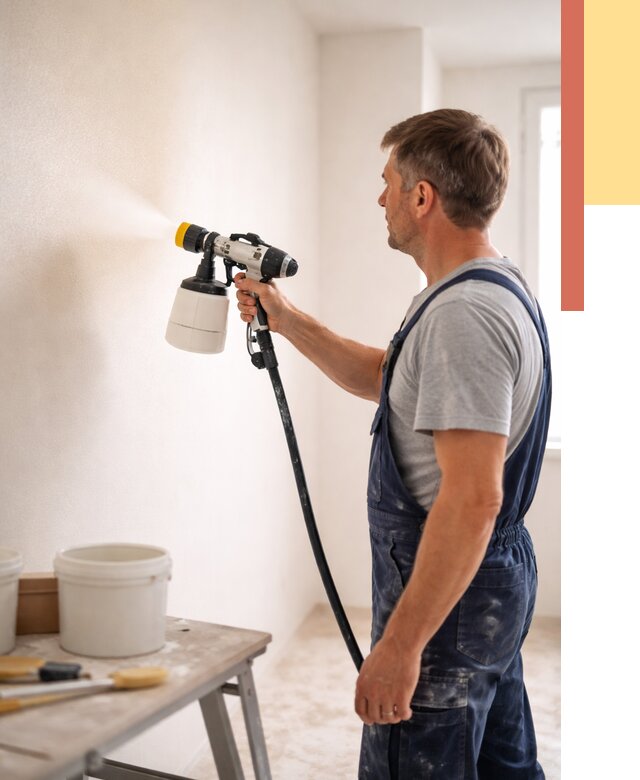 Покраска стен краскопультом в Сердобске от 7583 руб. — механизированная покраска | ОТДЕЛОЧНИК-Срд