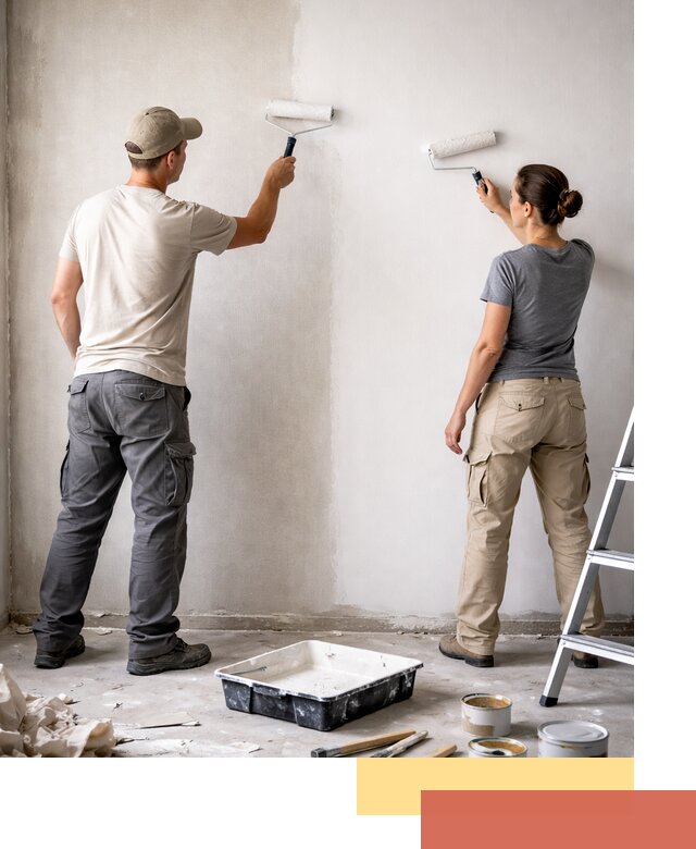 Окраска стен по стеклохолсту в Сердобске качественно и долговечно