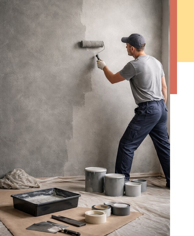 Покраска стен под бетон в Сердобске от 657 руб. за м2 — быстро и недорого | ОТДЕЛОЧНИК-Срд