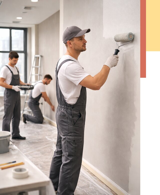 Покраска стен в офисе в Сердобске от 8594 руб. — быстро и недорого | ОТДЕЛОЧНИК-Срд