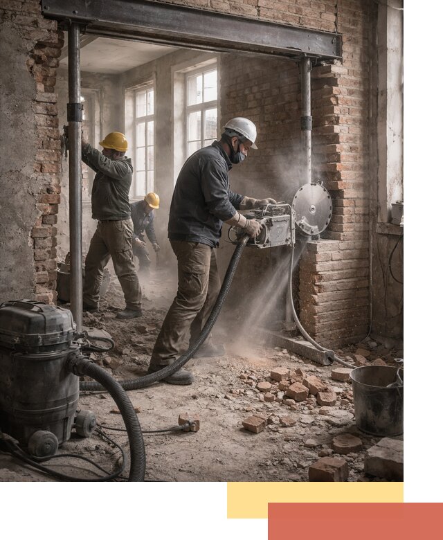 Прорезка проема в стене под дверной или оконный проем в Сердобске