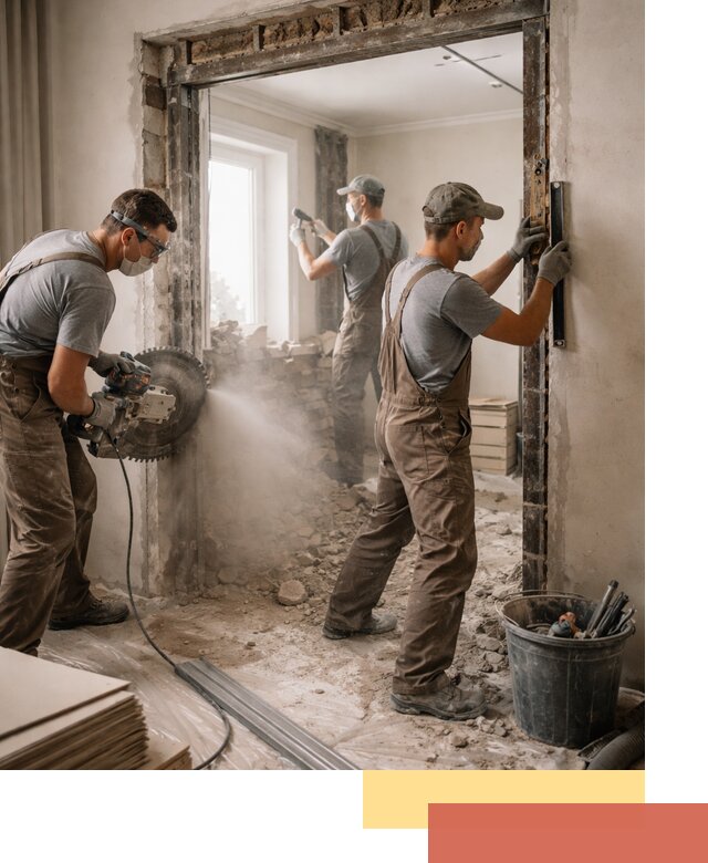 Расширение дверного проема под установку новой двери в Сердобске