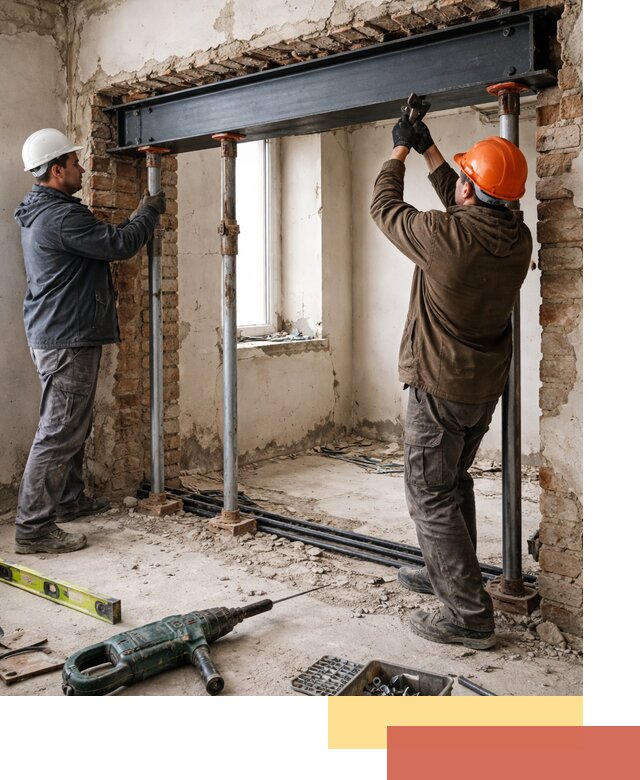 Усиление проема в стене в Сердобске для расширения и безопасности