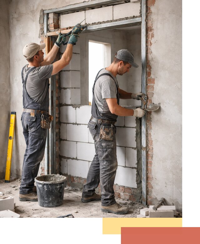 Закладка дверного проема под ключ в Сердобске: демонтаж, монтаж, отделка