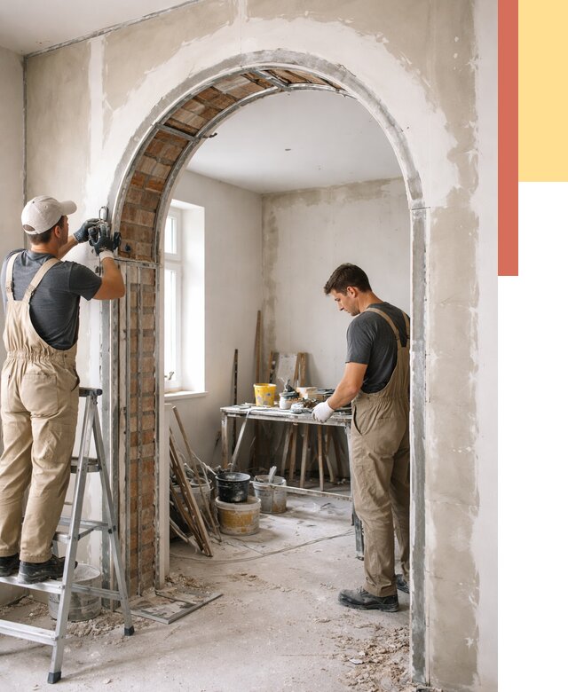 Устройство арочного проема в Сердобске от 9605 руб. под ключ — быстро и недорого | ОТДЕЛОЧНИК-Срд