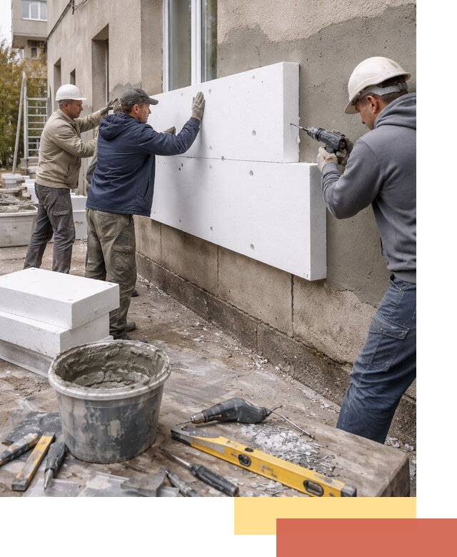 Утепление наружных стен пенопластом в Сердобске