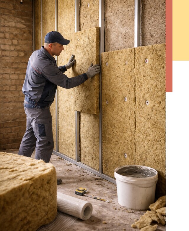 Утепление стен минватой в Сердобске от 1365 руб./м2 — недорого и быстро | ОТДЕЛОЧНИК-Срд