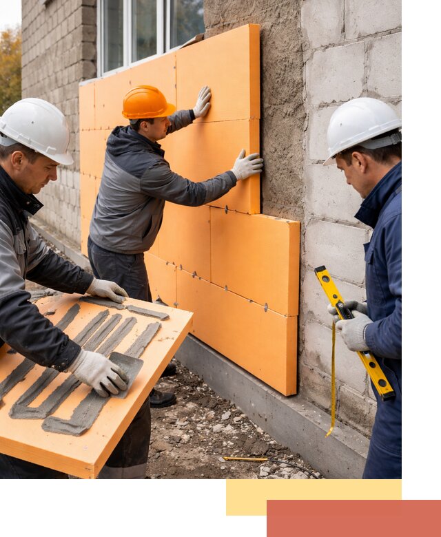 Утепление фасада пеноплексом под ключ в Сердобске