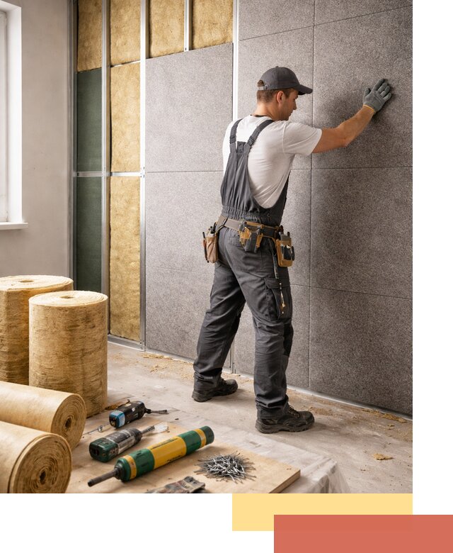 Профессиональная шумоизоляция стен в Сердобске для квартиры и офиса