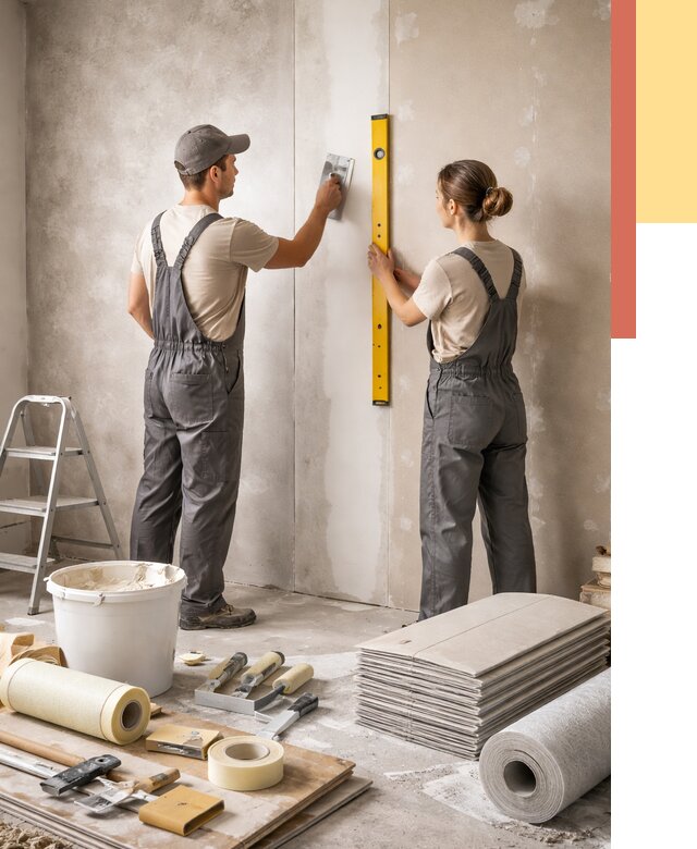 Отделка стен в Сердобске от 1517 руб/м² — недорого, быстро, под ключ | ОТДЕЛОЧНИК-Срд