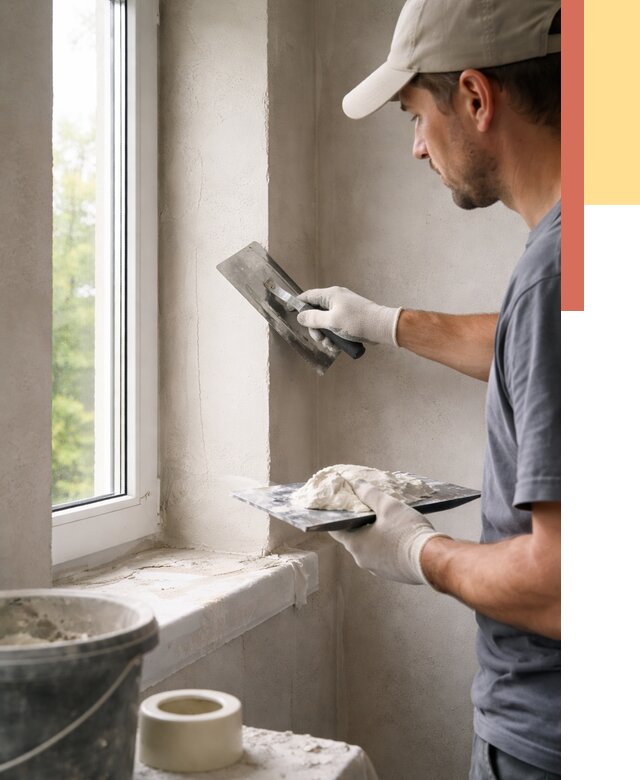 Штукатурка откосов в Сердобске от 4550 руб/м² — услуги и выравнивание под ключ | ОТДЕЛОЧНИК-Срд