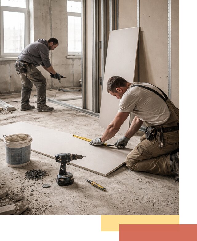 Кладка перегородок из ПГП под ключ в Сердобске