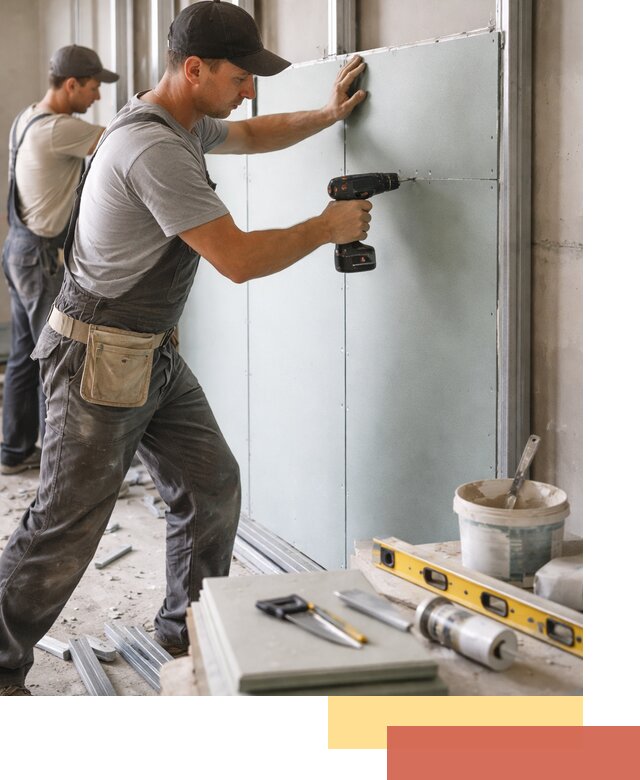 Кладка влагостойких перегородок ПГП в Сердобске