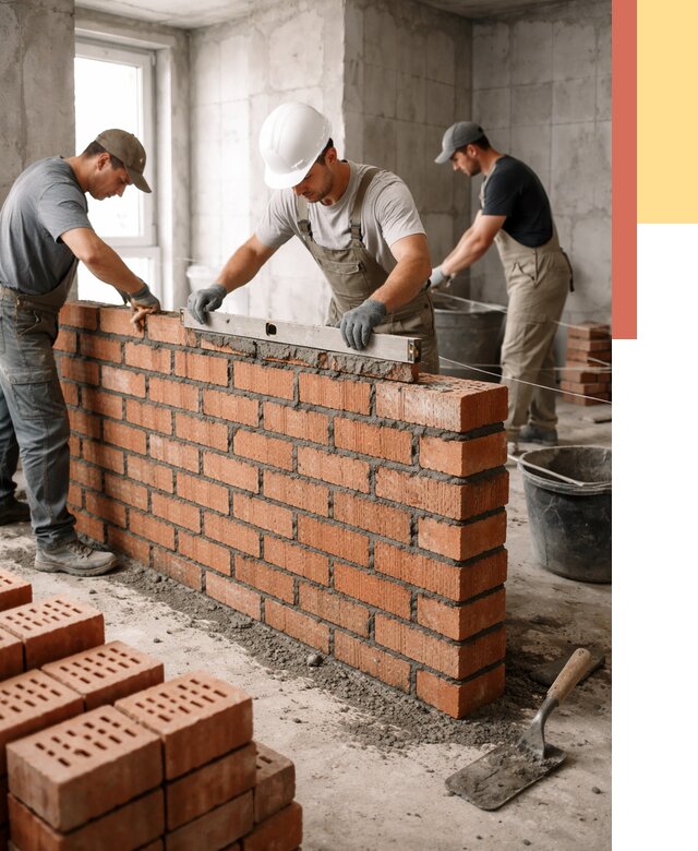 Кладка перегородок из кирпича в Сердобске от 3539 руб. за м² | ОТДЕЛОЧНИК-Срд