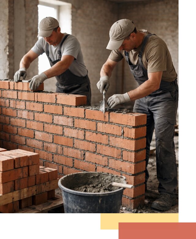 Кладка кирпичных перегородок под ключ в Сердобске