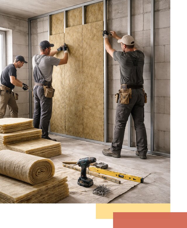 Шумоизоляция перегородок из блоков в Сердобске — монтаж и защита шумоизоляцией