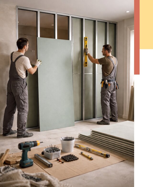 Перегородка из влагостойкого гипсокартона в Сердобске от 4853 руб. — монтаж под ключ | ОТДЕЛОЧНИК-Срд