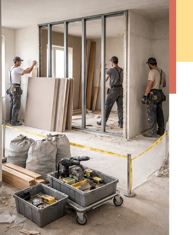 Перенос гипсокартонной перегородки в Сердобске под ключ от 4550 руб. | Демонтаж и монтаж – ОТДЕЛОЧНИК-Срд