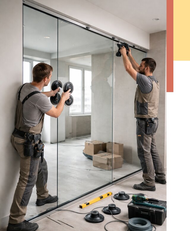 Монтаж стеклянных перегородок в Сердобске от 6572 руб. | ОТДЕЛОЧНИК-Срд