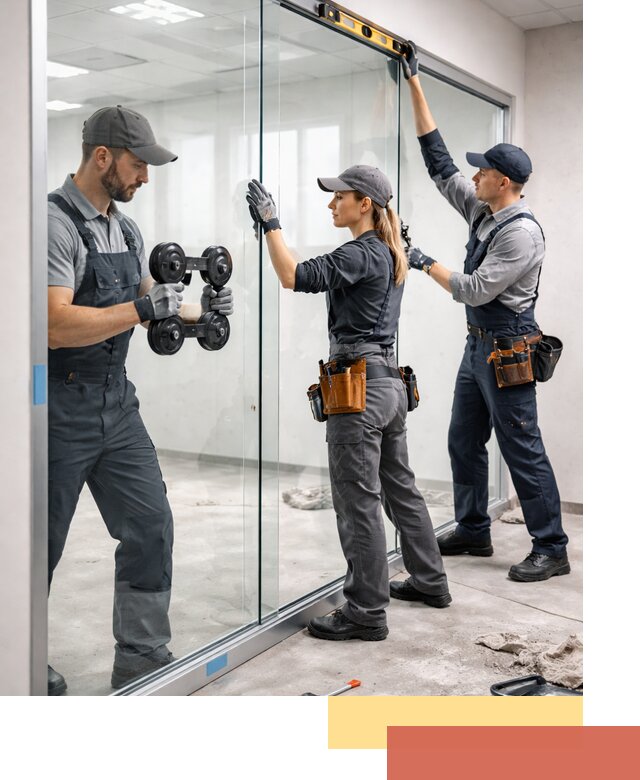 Профессиональный монтаж стеклянных перегородок в Сердобске