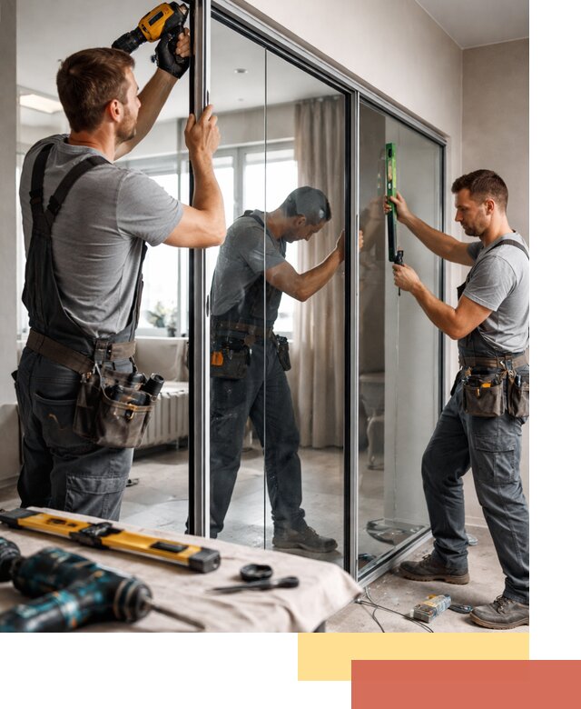 Каркасные стеклянные перегородки под ключ в Сердобске