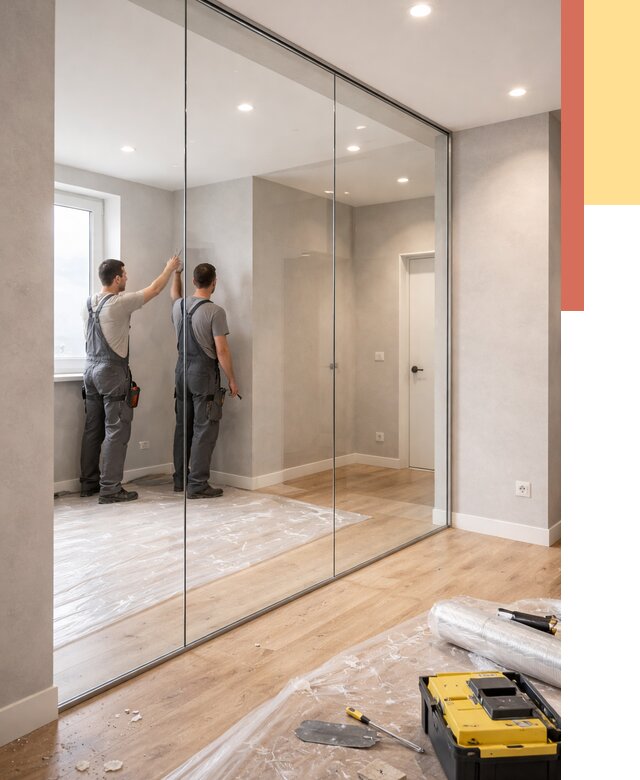 Безрамные стеклянные перегородки в Сердобске — монтаж от 9605 руб. | ОТДЕЛОЧНИК-Срд