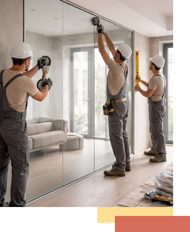 Перегородки из закаленного стекла в Сердобске для офисов и квартир