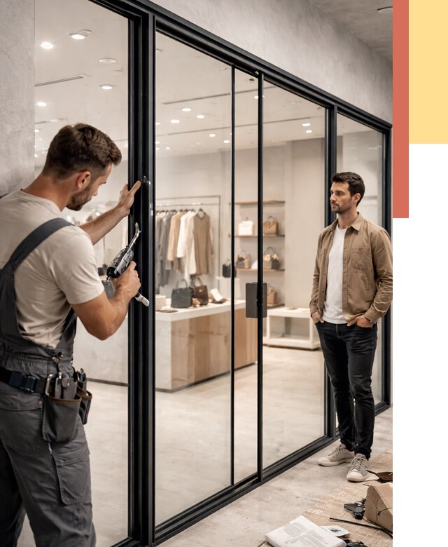 Стеклянные перегородки для магазинов в Сердобске от 8291 руб. под ключ | ОТДЕЛОЧНИК-Срд